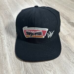 Vintage San Antonio Spurs David Robinson Hat NEW Snapback NBA AJD Black Wool Cap